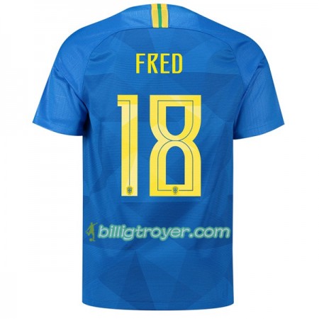 Billige Fotballdrakter Brasil Fred 18 VM 2018 Bortedraktsett